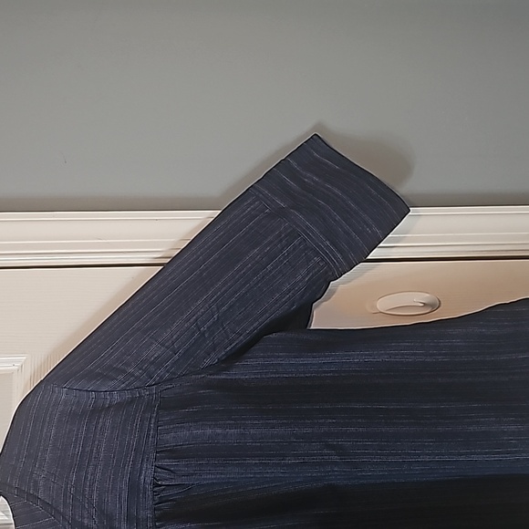 Navy Blue Blazer Business Casual Office Wear Elegant Wear - Picture 8 of 15